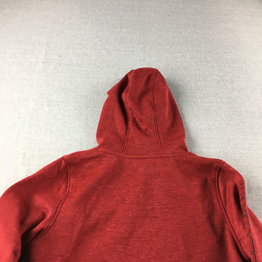 Under Armour Kids Boys Hoodie Sweater Youth Size M Red Logo Jumper