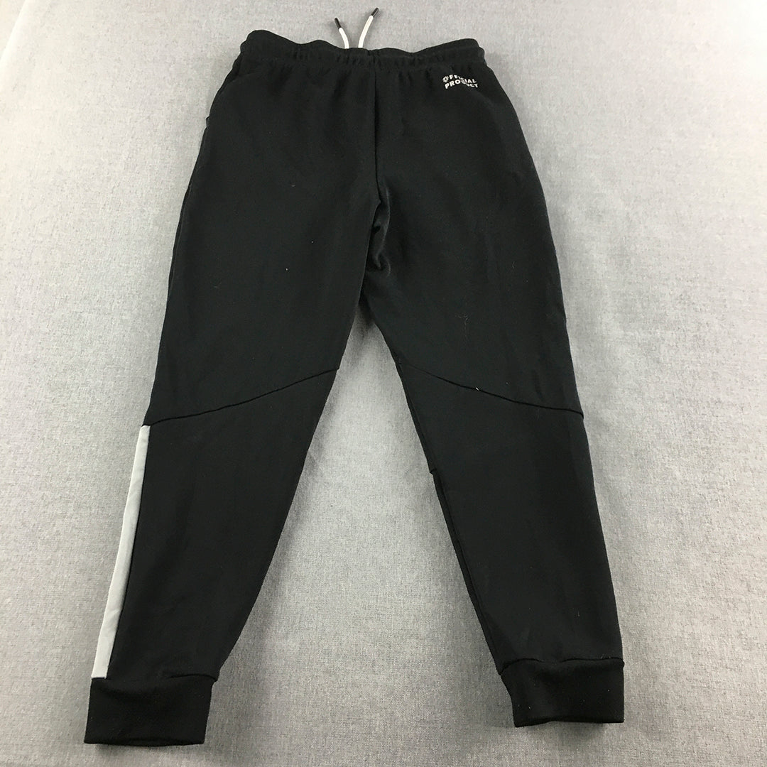 A-League Kids Boys Jogger Pants Size 12 Black Logo Football Soccer Tracksuit