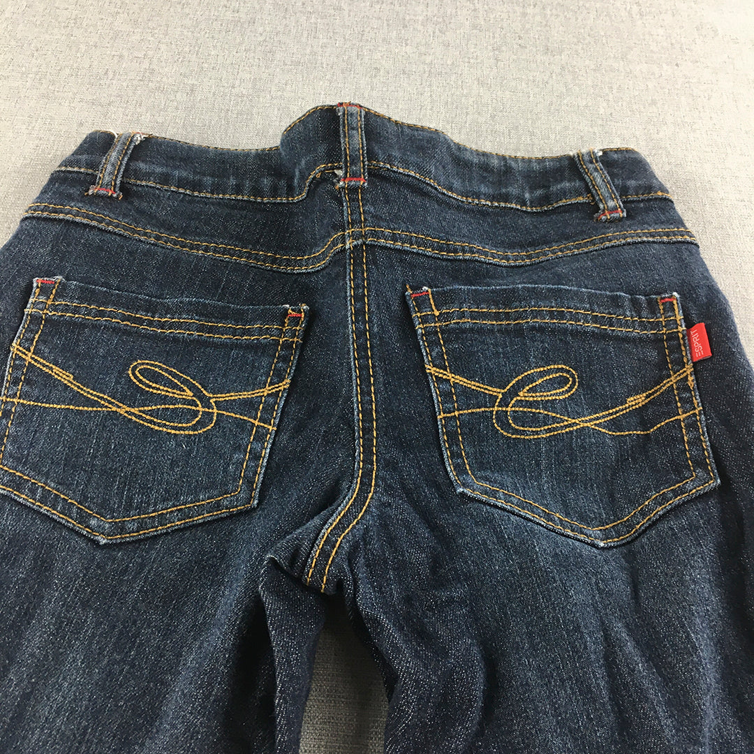 Esprit Kids Girls Jeans Size 12 Dark Blue Denim Skinny Pockets