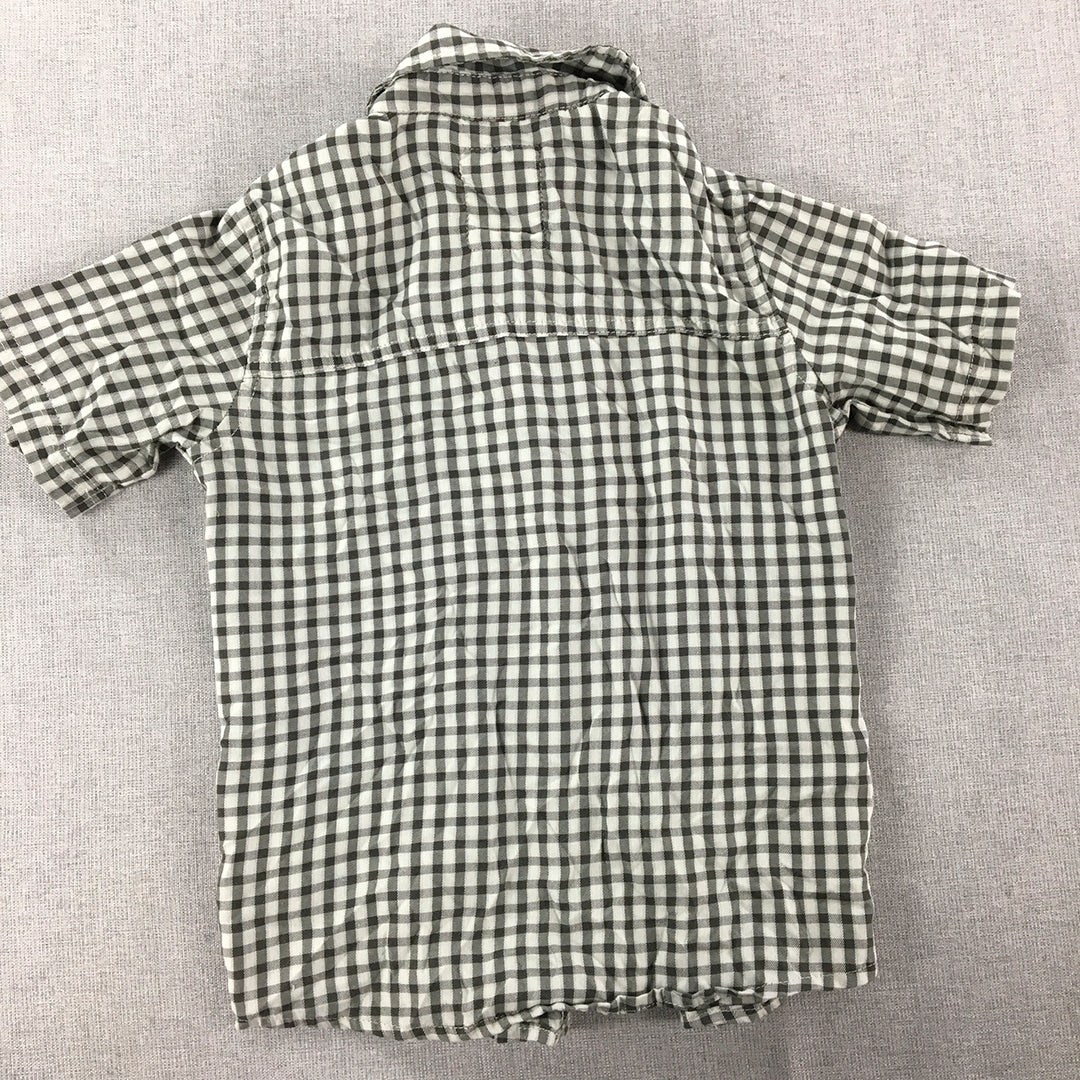 Levi's Kids Boys Shirt Size 4 Toddler Black White Short Sleeve Button-Up