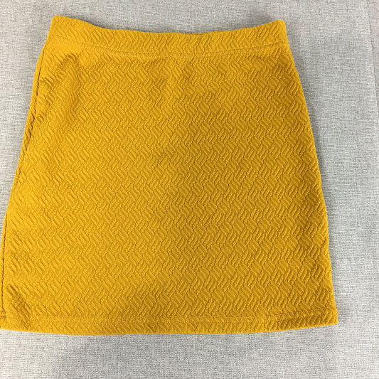 Angel Biba Womens Mini Skirt Size 6 Yellow Knit