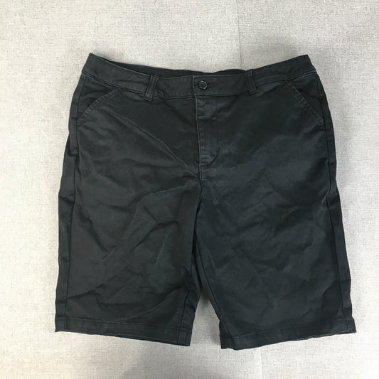 St Goliath Kids Boys Chino Shorts Size 16 (Youth XL Black Pockets Casual Walking