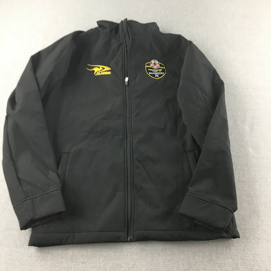 Mounties Wanderers DC Mens Jacket Size M Black NPL NSW Football Coat