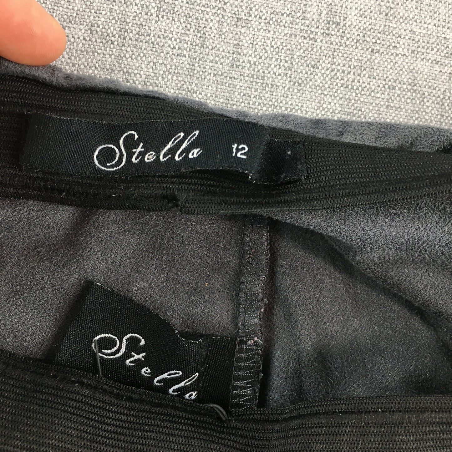 Stella Womens Leggings Size 12 Grey Stretch Fabric Pants