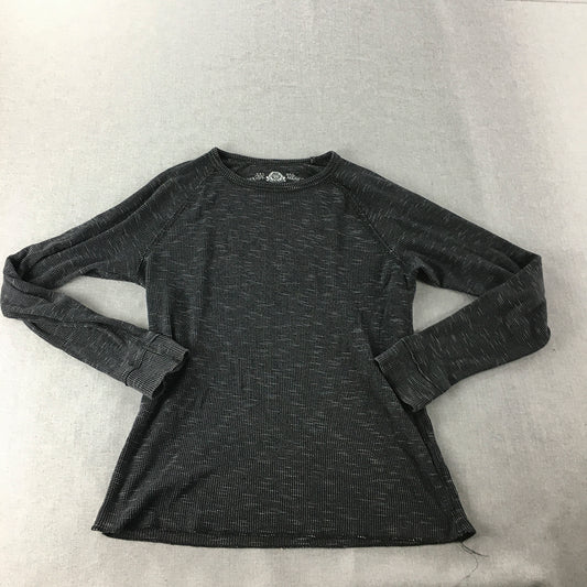 American Rag Mens Thermal Shirt Size S Black Long Sleeve Crew Neck Pullover