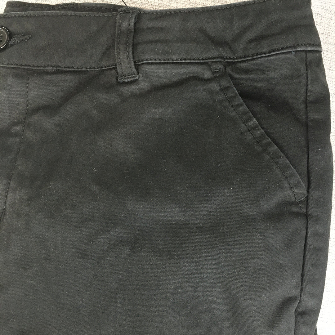 St Goliath Kids Boys Chino Shorts Size 16 (Youth XL Black Pockets Casual Walking