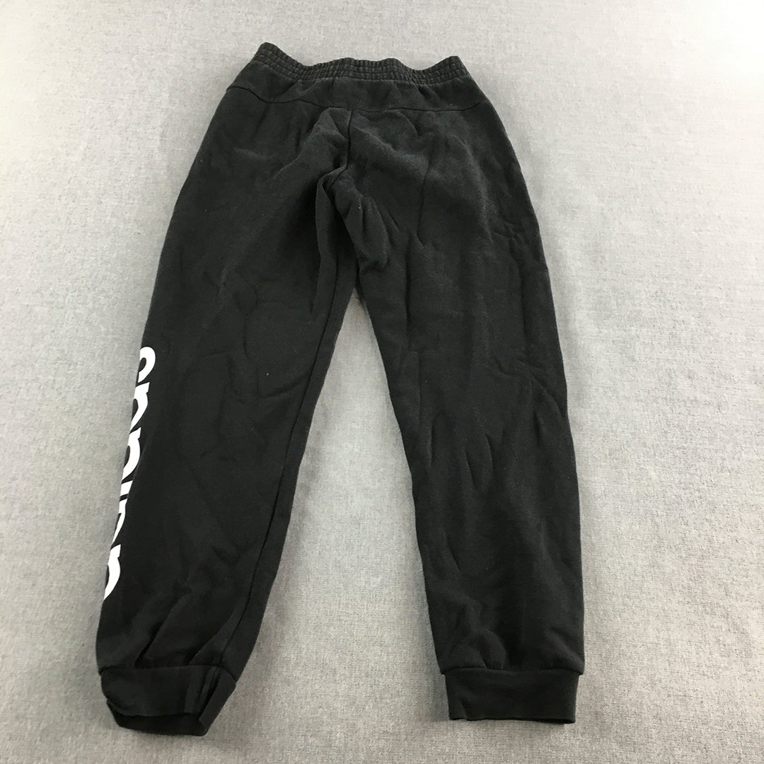 Adidas Kids Boys Jogger Pants Size 10 - 11 Black Logo Tracksuit