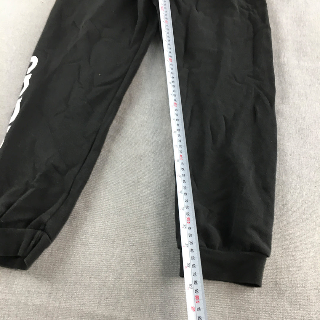 Adidas Kids Boys Jogger Pants Size 10 - 11 Black Logo Tracksuit