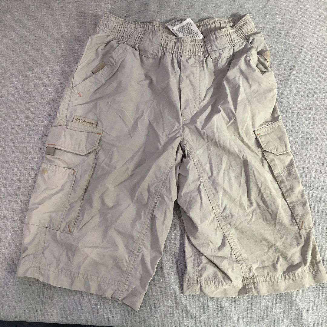 Columbia Sportswear Kids Boys Cargo Shorts Youth Size S Grey Pockets Outdoor