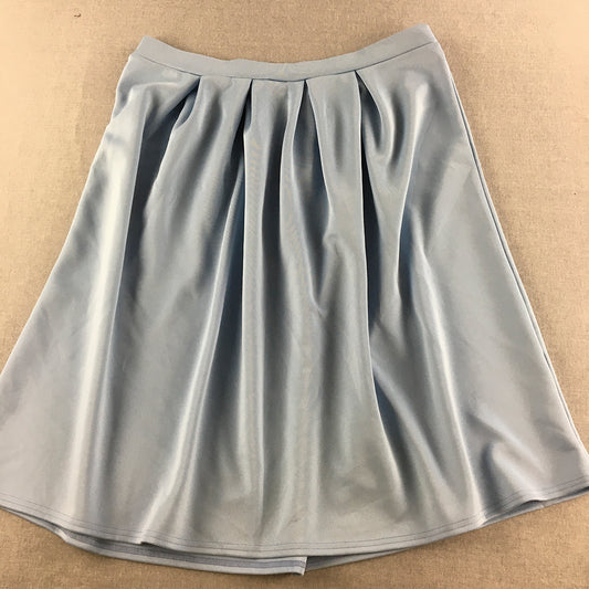 NEW Boohoo Womens Skirt Size 20 Blue Midi Pleated A-Line