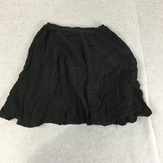 Fusion Womens Mini Skirt Free Size Black Hand Made Back Zip