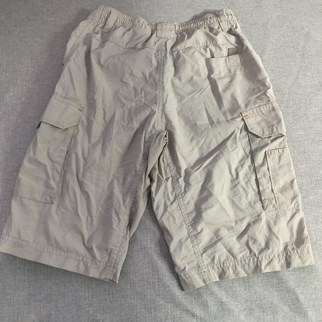 Columbia Sportswear Kids Boys Cargo Shorts Youth Size S Grey Pockets Outdoor