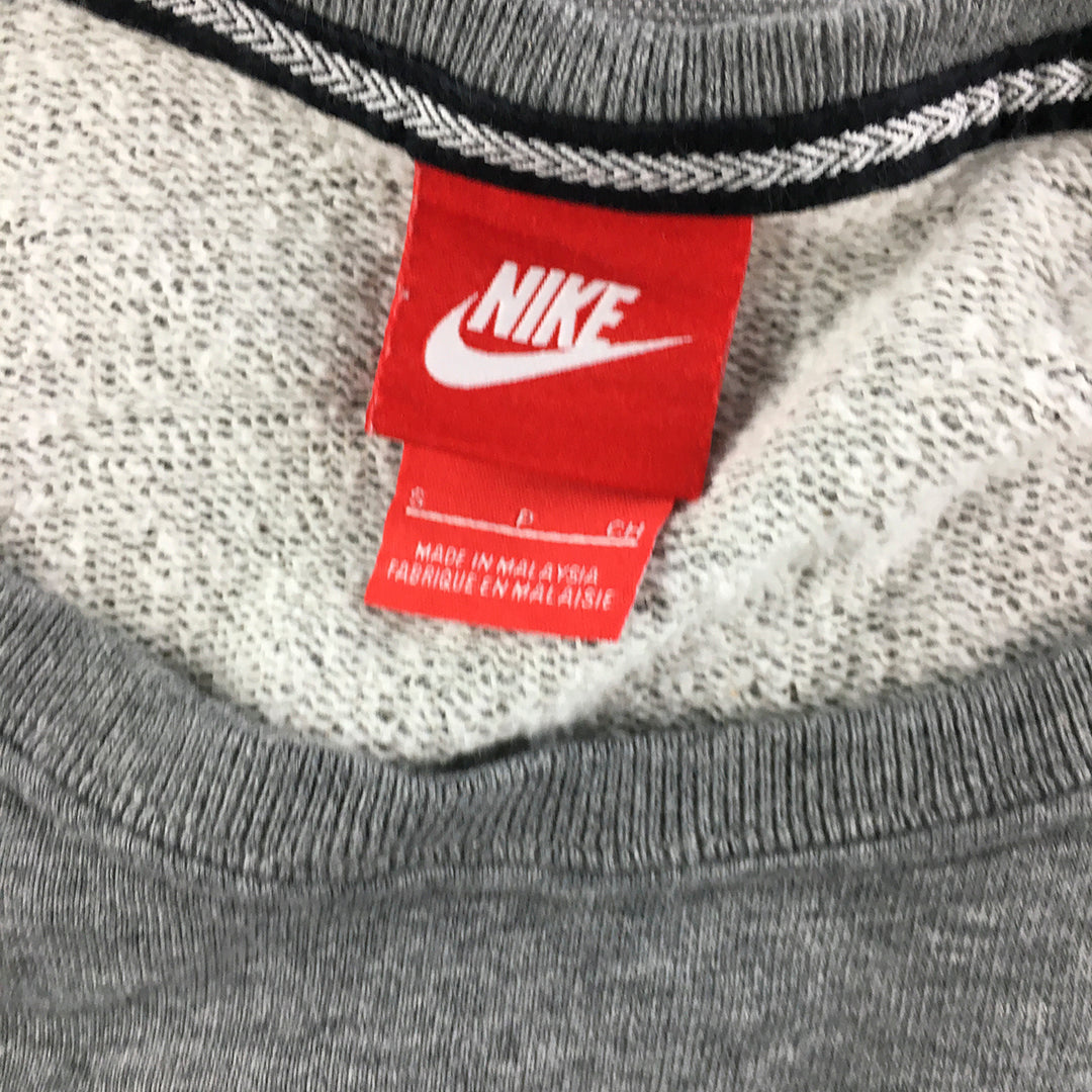 Nike Mens Sweater Size S Grey Big Logo Crew Neck Jumper