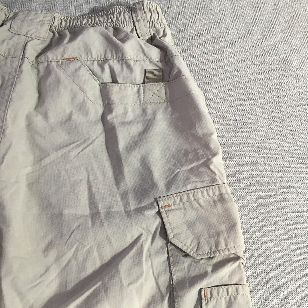 Columbia Sportswear Kids Boys Cargo Shorts Youth Size S Grey Pockets Outdoor