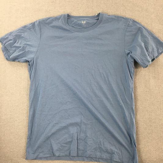 Uniqlo Mens T-Shirt Size L Light Blue Short Sleeve Crew Neck Tee