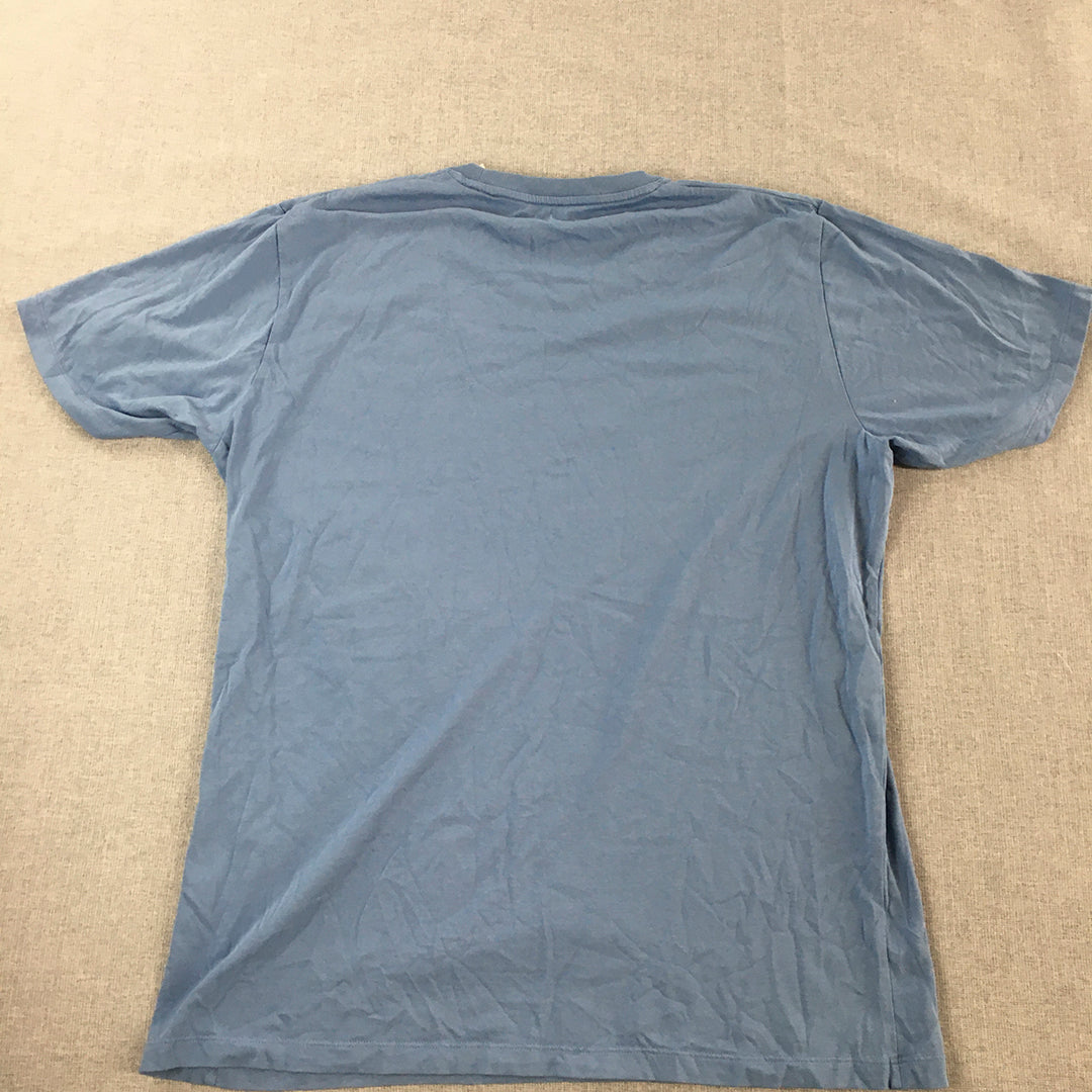 Uniqlo Mens T-Shirt Size L Light Blue Short Sleeve Crew Neck Tee