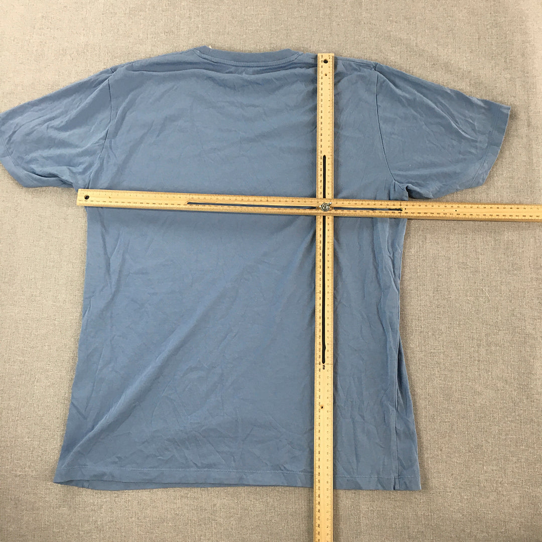 Uniqlo Mens T-Shirt Size L Light Blue Short Sleeve Crew Neck Tee