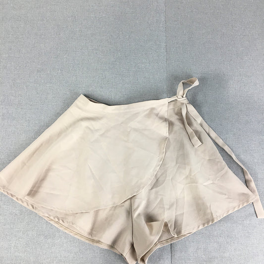 Alive Girl Womens Shorts Size 8 Brown Wrap Skirt Attachment Bermuda