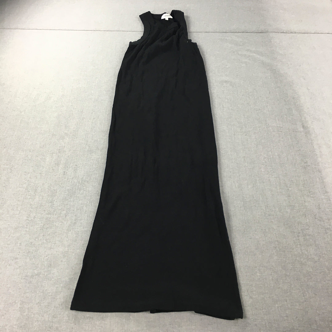 Seed Heritage Womens Dress Size XXXS Black Knit Stretch Sleeveless Midi