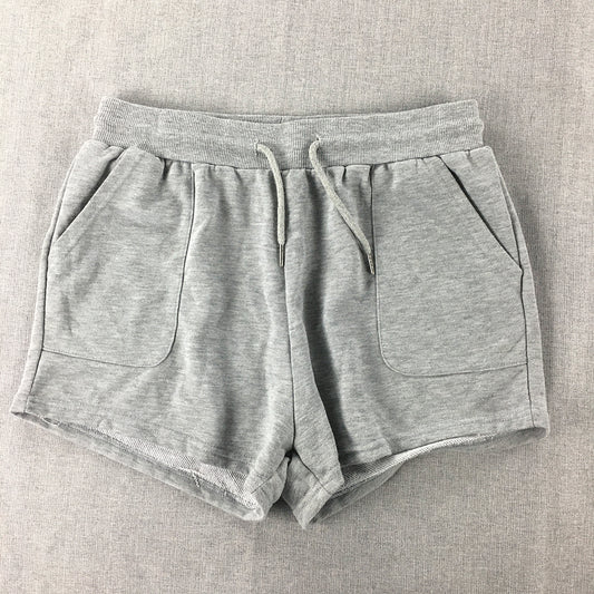 Valleygirl Womens Shorts Size L Grey Pockets Drawstring Knit