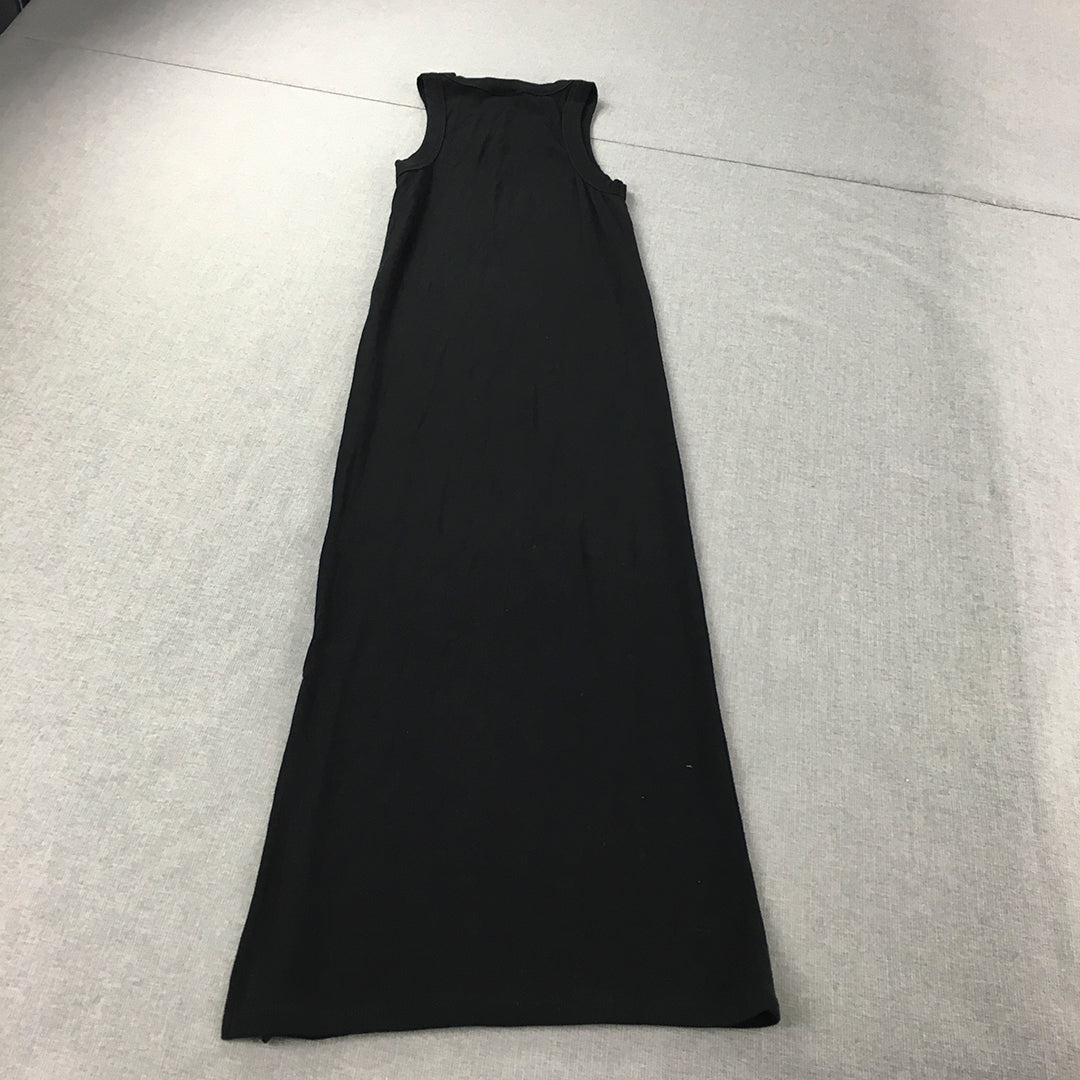 Seed Heritage Womens Dress Size XXXS Black Knit Stretch Sleeveless Midi