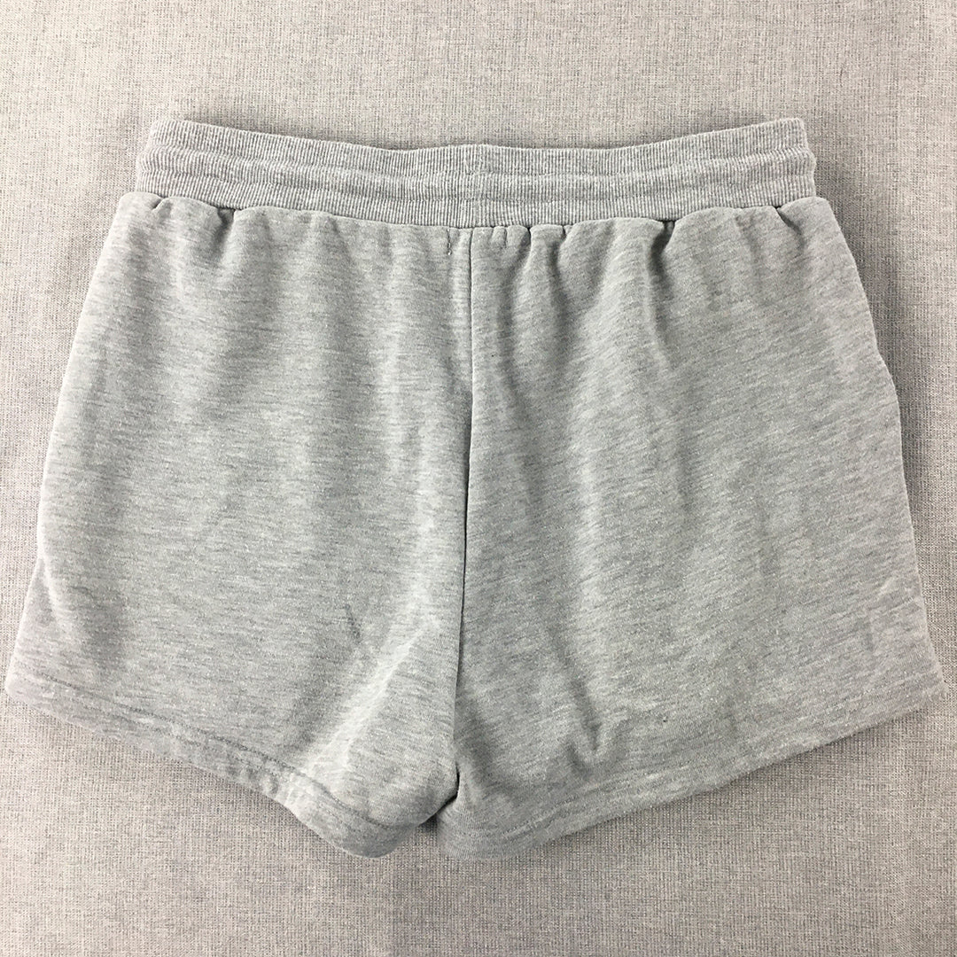 Valleygirl Womens Shorts Size L Grey Pockets Drawstring Knit