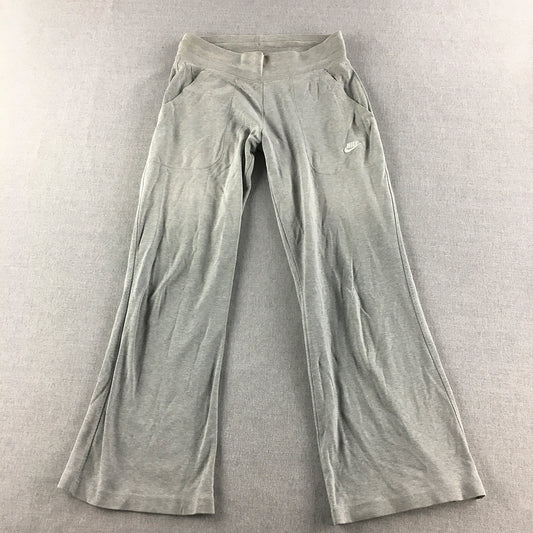 Nike Kids Girls Tracksuit Pants Size M (10 - 12 Years) Grey Logo Pockets Jogger