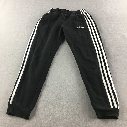 Adidas Kids Boys Tracksuit Pants Size 10 - 11 Years Black Logo Jogger Drawstring