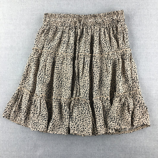 Rumor Womens Mini Skirt Size 8 Yellow Dot Pattern