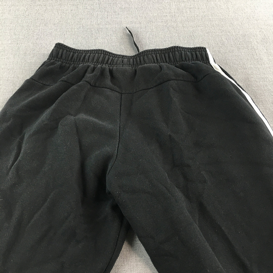 Adidas Kids Boys Tracksuit Pants Size 10 - 11 Years Black Logo Jogger Drawstring