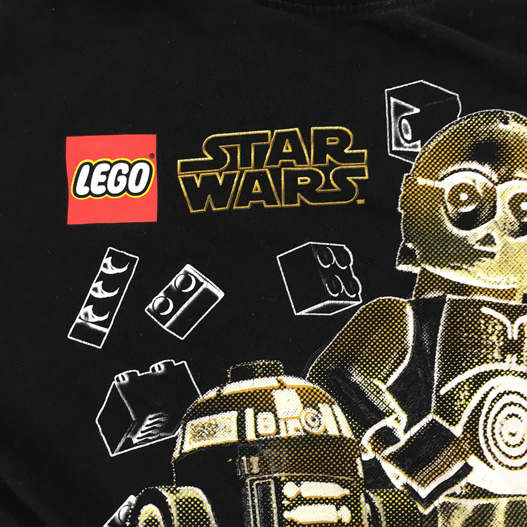 Vintage Lego Star Wars Kids Boys T-Shirt Youth Size L (Adult XS) Black C-3PO Y2K