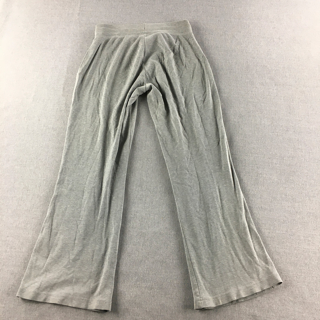 Nike Kids Girls Tracksuit Pants Size M (10 - 12 Years) Grey Logo Pockets Jogger