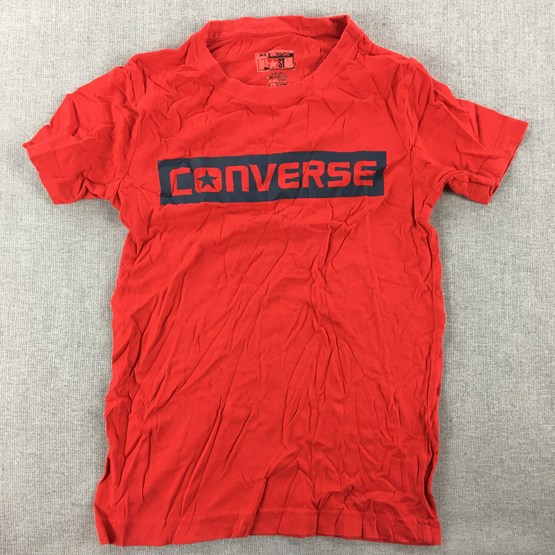 Converse All-Star Kids Boys T-Shirt Size 8 - 10 Years Red Logo Top