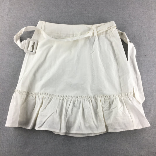 Atmos & Here Womens Mini Skirt Size 10 White Belted