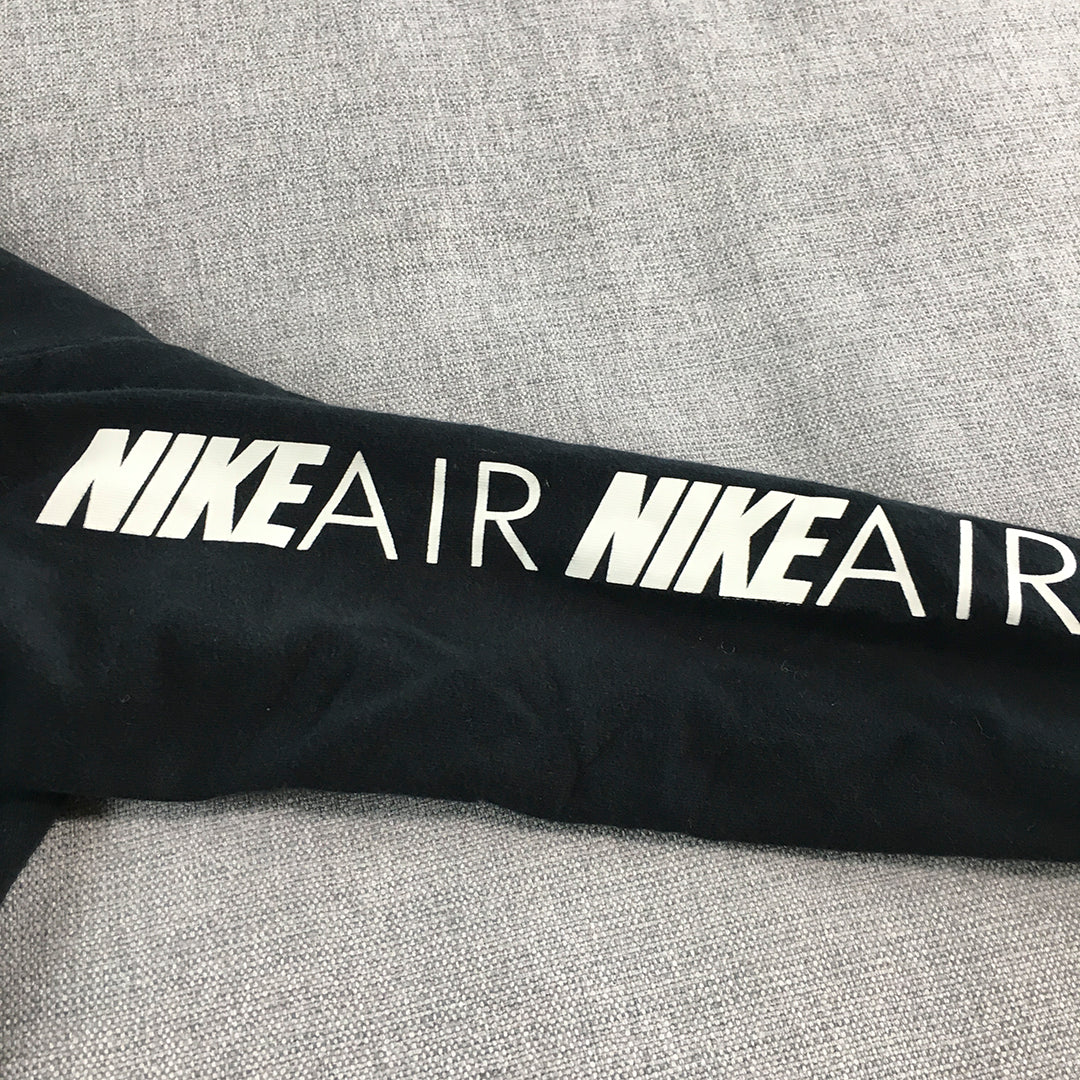 Nike Air Kids Girls Tracksuit Pants Youth Size S Black Logo Jogger