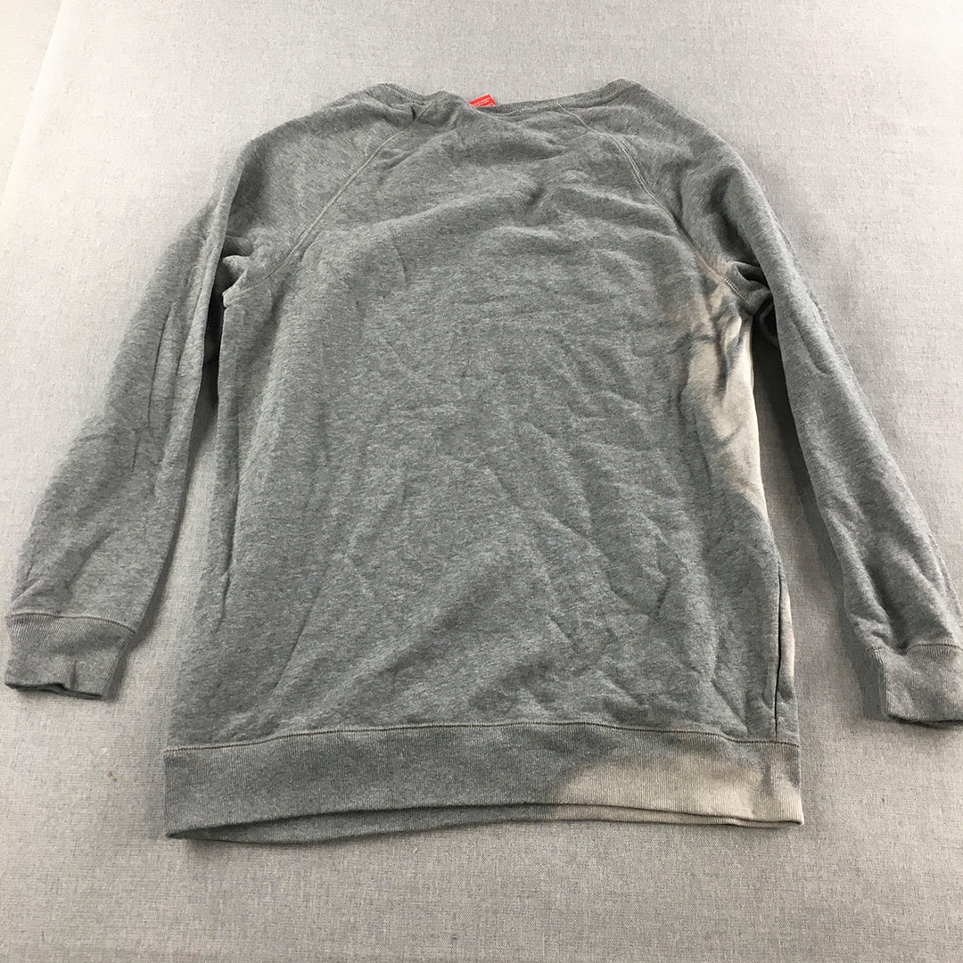 Nike Mens Sweater Size S Grey Big Logo Crew Neck Jumper