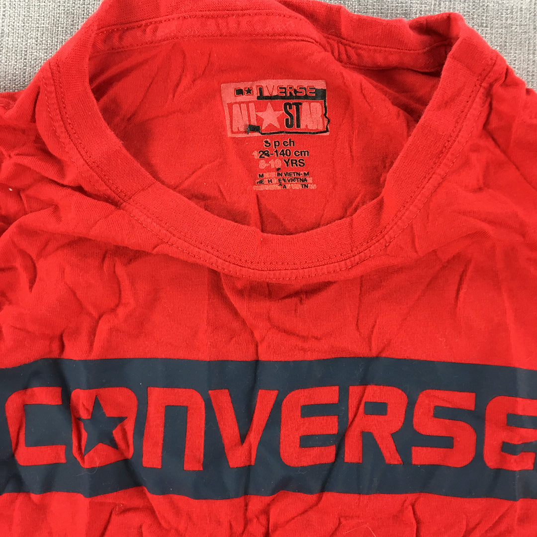 Converse All-Star Kids Boys T-Shirt Size 8 - 10 Years Red Logo Top