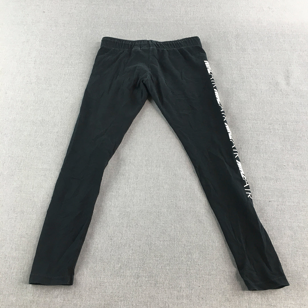 Nike Air Kids Girls Tracksuit Pants Youth Size S Black Logo Jogger