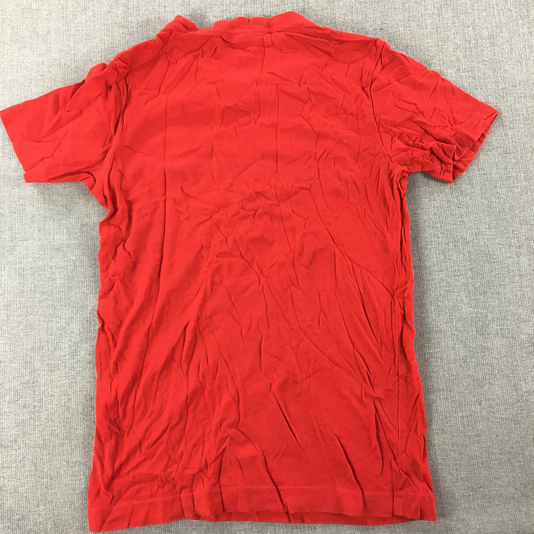 Converse All-Star Kids Boys T-Shirt Size 8 - 10 Years Red Logo Top