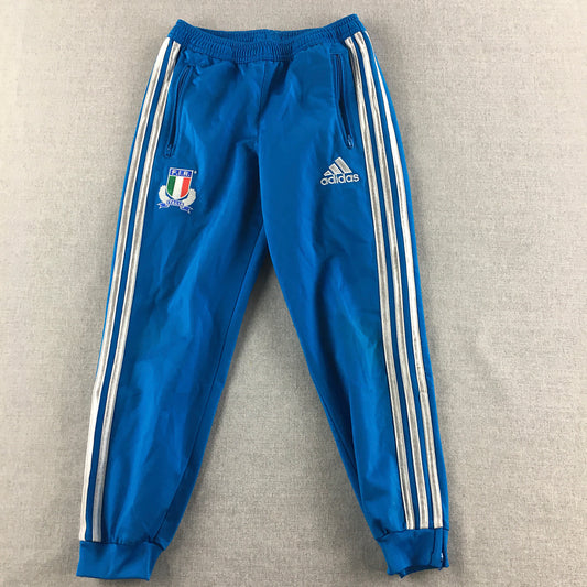 Italy Football Team Kids Boys Tracksuit Pants Size 7 - 8 Years Adidas Blue