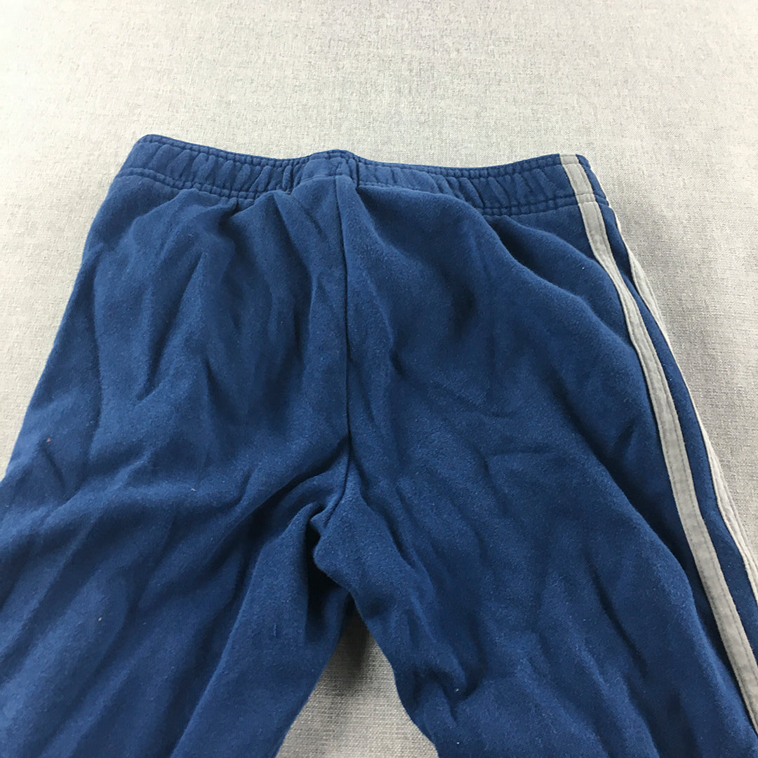 Adidas Kids Boys Tracksuit Pants Size 6 - 7 Years Blue Trefoil Logo Jogger