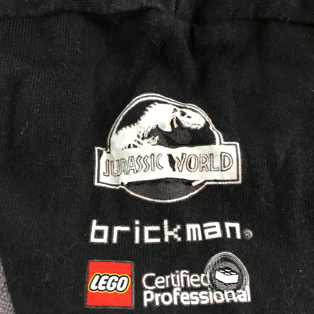 Jurrassic World x Lego Kids Boys T-Shirt Size 4 Black Dinosaur Park Movie Top