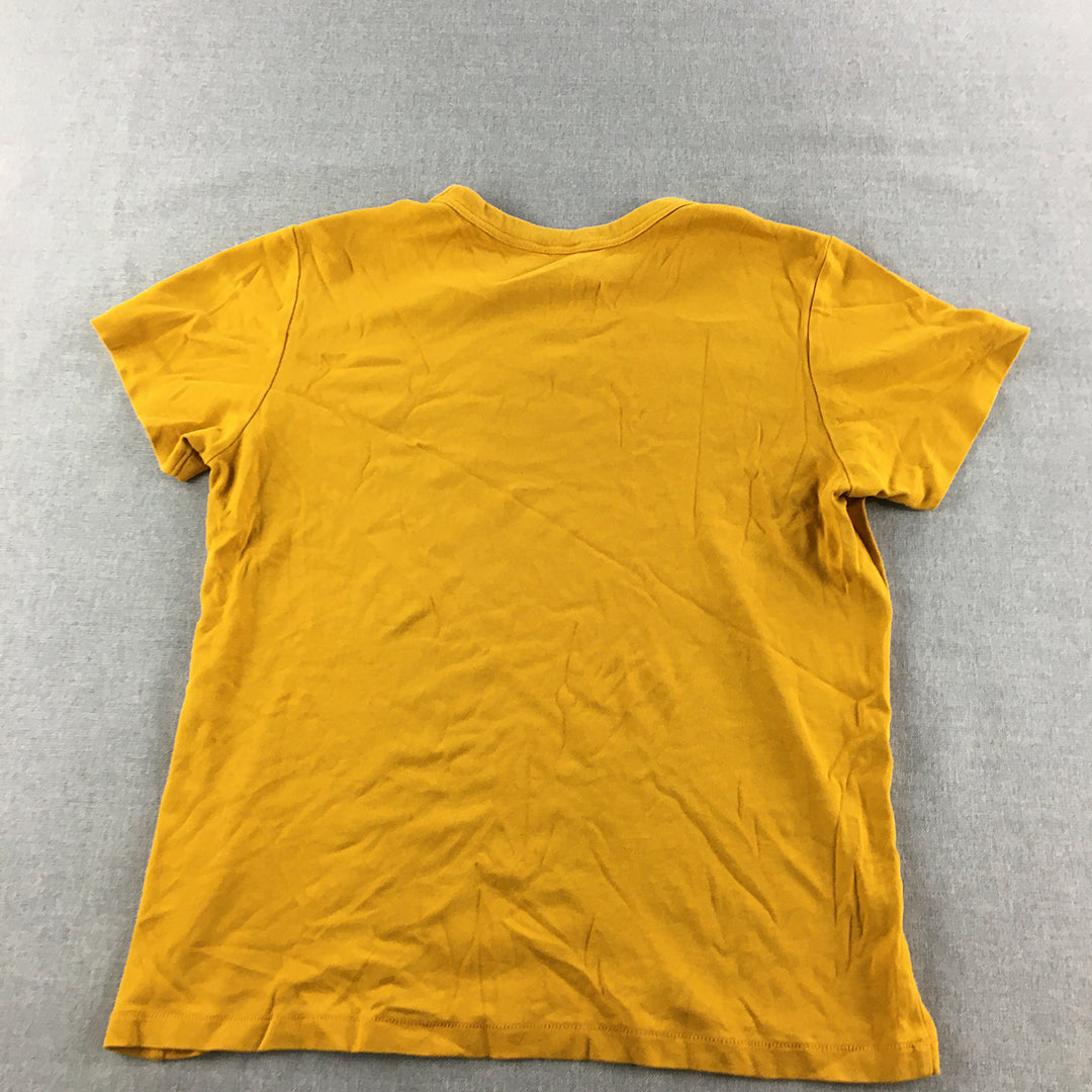 Uniqlo U Womens T-Shirt Size XL Yellow Knit Short Sleeve Crew Neck Top