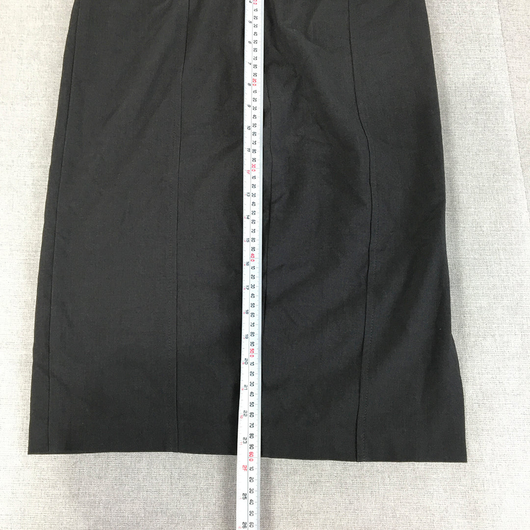 Tokito Womens Pencil Skirt Size 8 Black Straight Midi