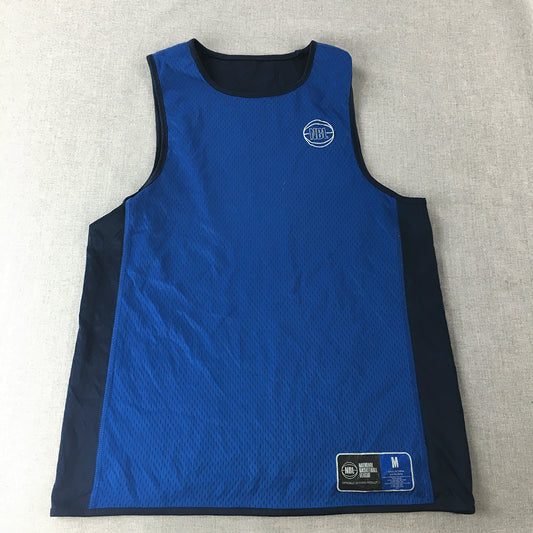 NBL Mens Basketball Jersey Size M Blue Sleeveless Singlet Shirt