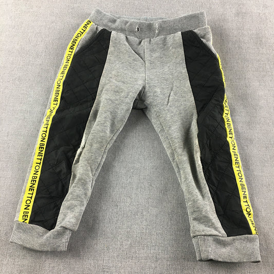 United Colors Of Benetton Kids Boys Tracksuit Pants Size 2 Toddler Grey Jogger