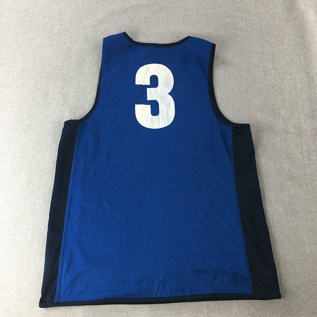 NBL Mens Basketball Jersey Size M Blue Sleeveless Singlet Shirt