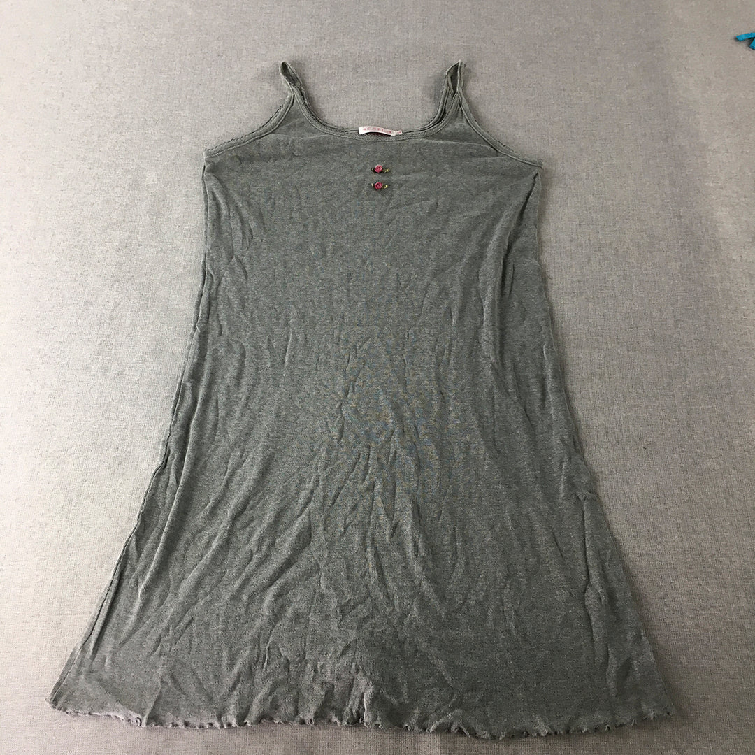 Scarlet Womens Top Size M Grey Sleeveless Knit Cami Shirt