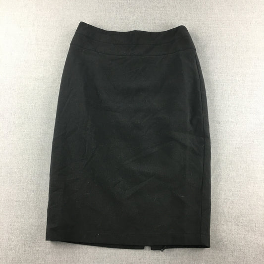 Forcast Womens Pencil Skirt Size 10 Black Midi