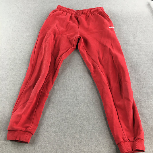 FILA Kids Boys Tracksuit Pants Size 10 Red Logo Pockets Jogger